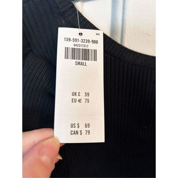 Abercrombie and Fitch sweater dress puffy, long sleeves stretchy black size smal - Picture 4 of 5